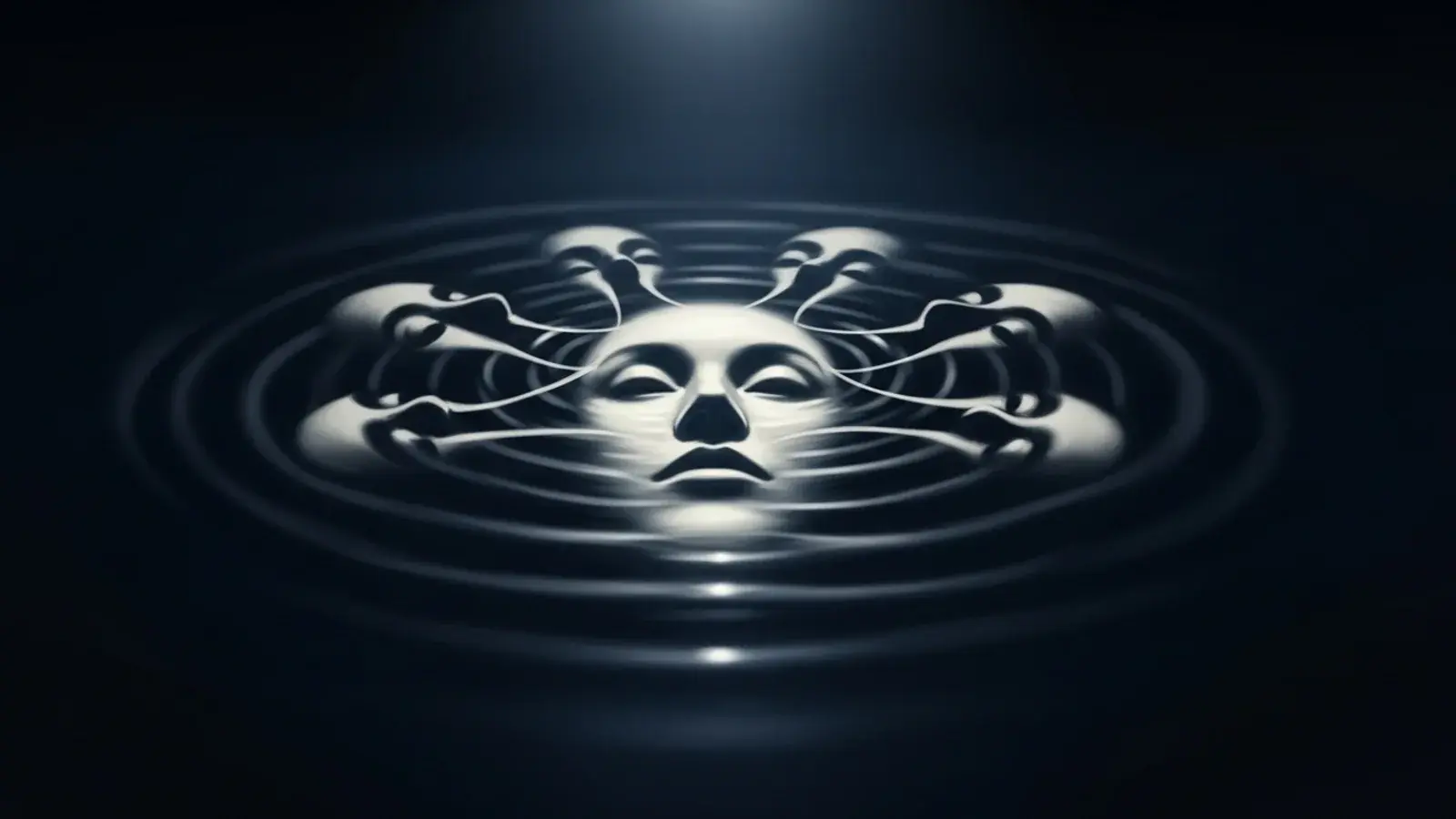Cinematic illustration representing the convergence pattern "The self may not be what it seems".