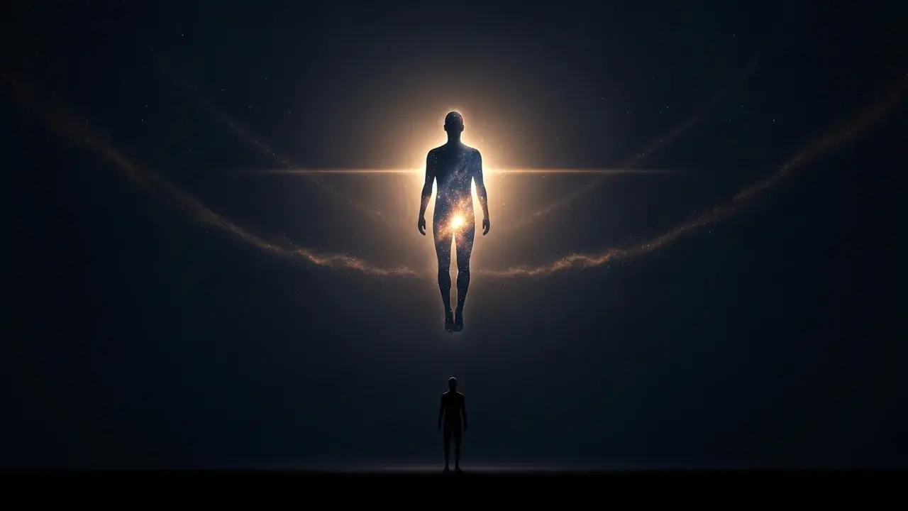 Symbolic illustration representing the claim "Higher self".