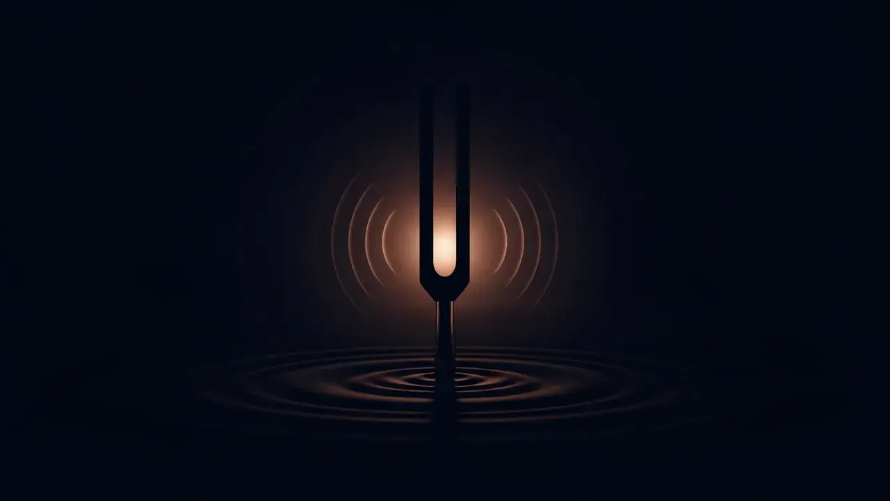 Symbolic illustration representing the claim "Sound healing".