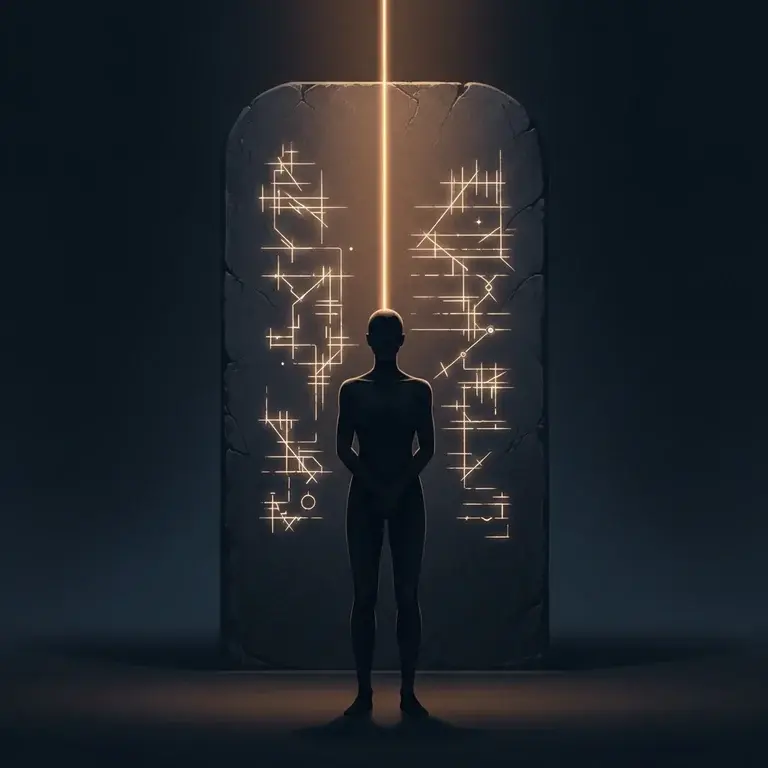 Symbolic character avatar representing the Deontological lens.
