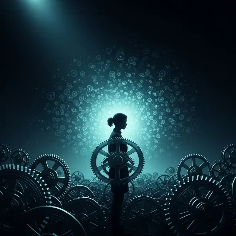 Symbolic character avatar representing the Determinist lens.