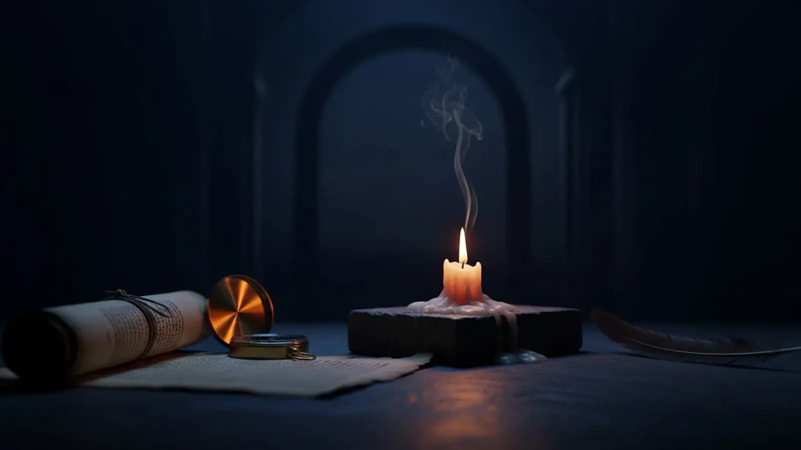 Cinematic illustration for the thought experiment "If consciousness is brain-produced, what happens at death?".